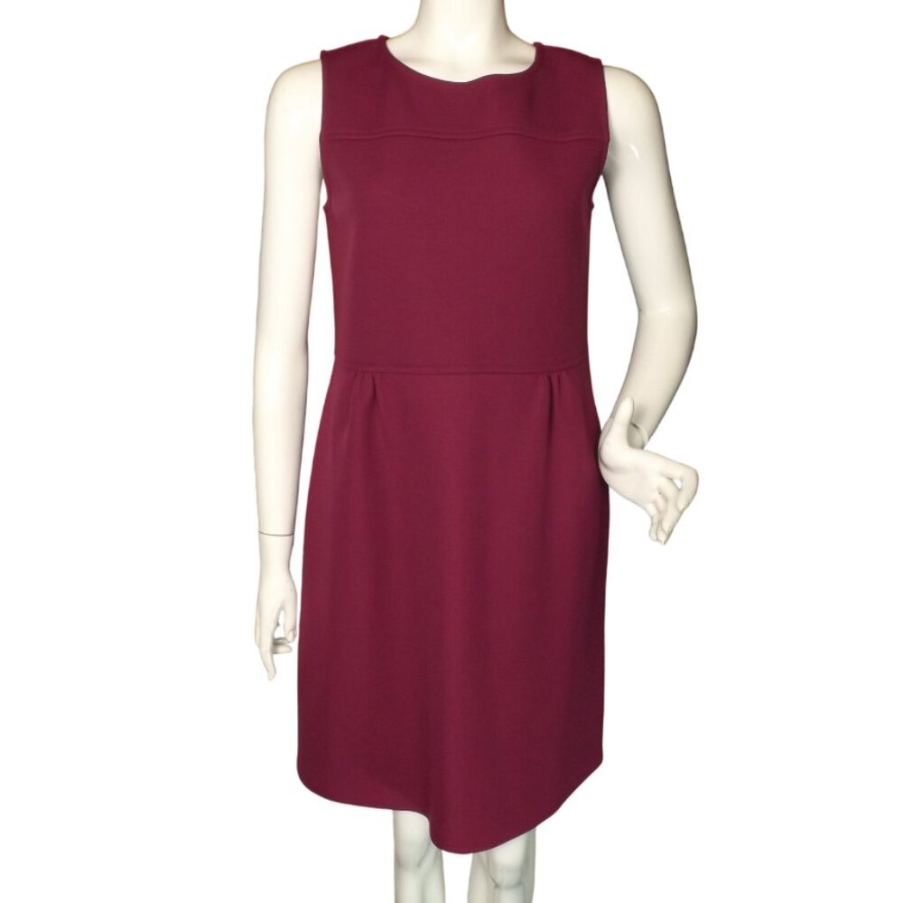 WEEKEND MAX MARA Dress, M, Berry, Scuba, Sleeveless, Shift, Career, Purple